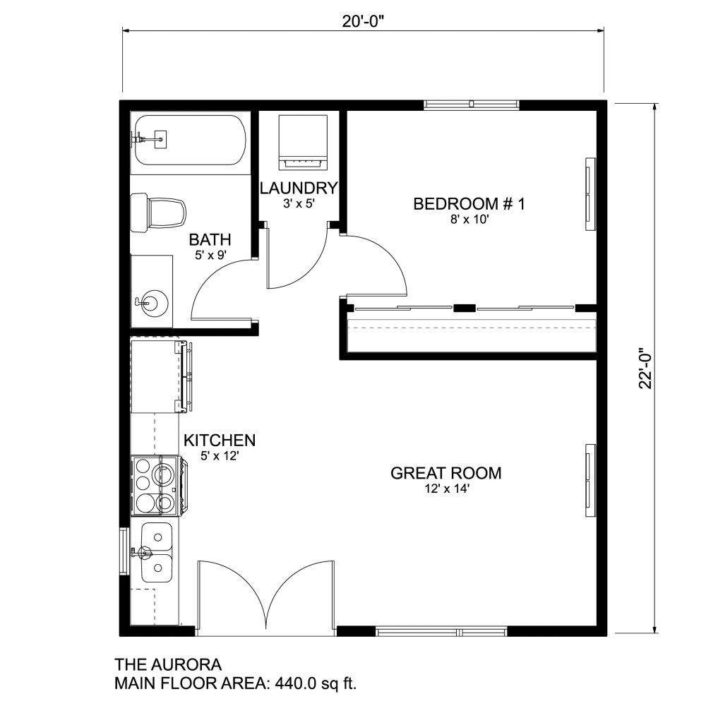 The Aurora main floor plan